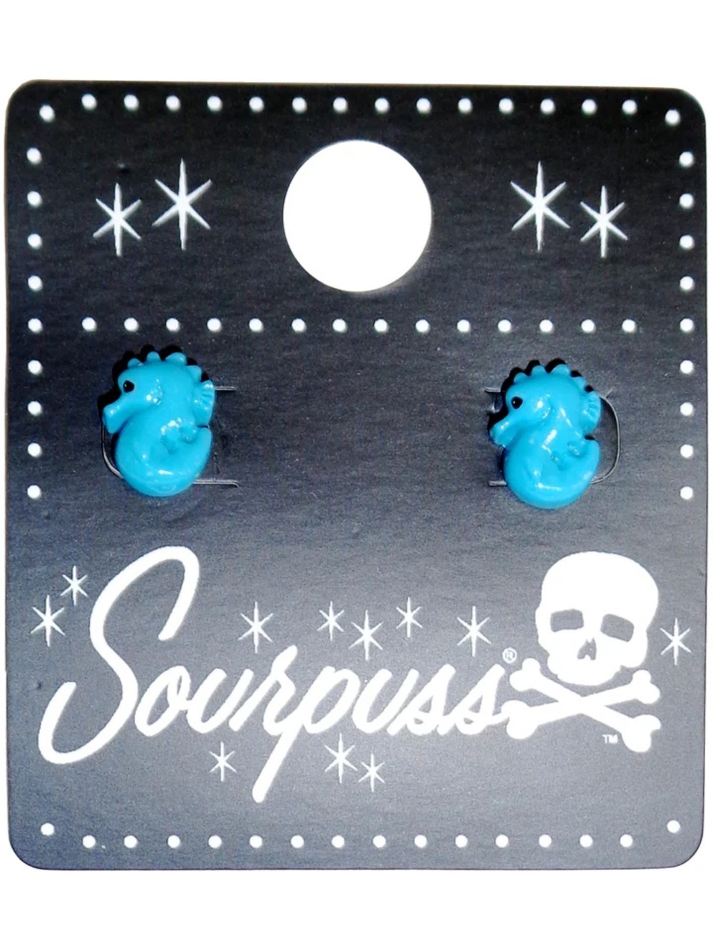 Sourpuss Turquoise Seahorse Stud Earrings